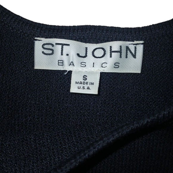 St. John Black Women's Top size small - Picture 2 of 2